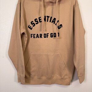 Essentials Fear Of God Tan Hoodie Sweatshirt Medium Soft Athleisure Neutral